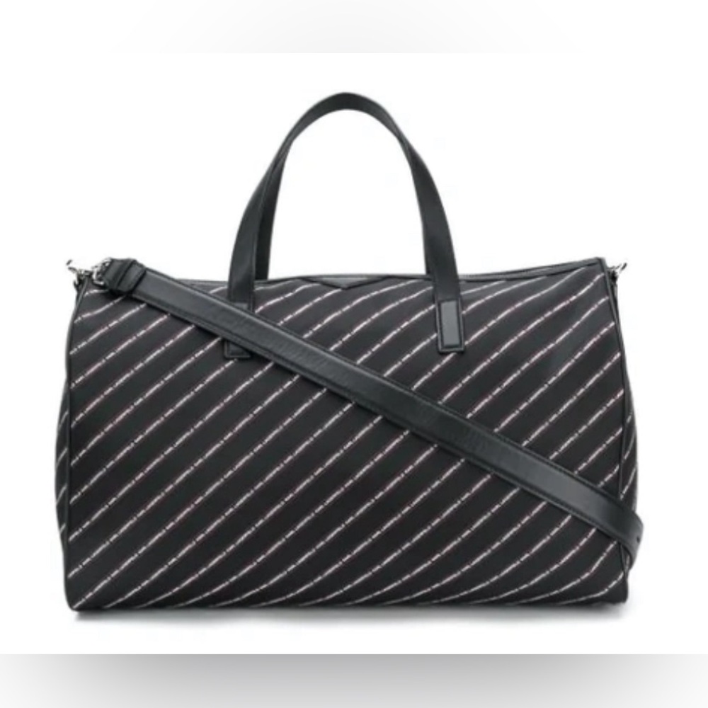 Karl Lagerfeld Striped Weekender/ Duffel Bag - with dustbag NWT